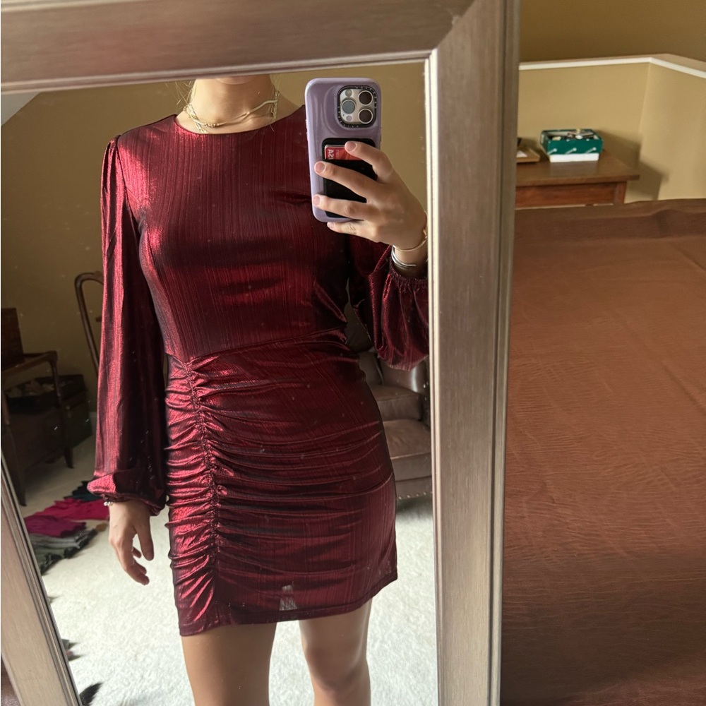 Sugarlips Night Out Red Sparkly Mini Dress NWT